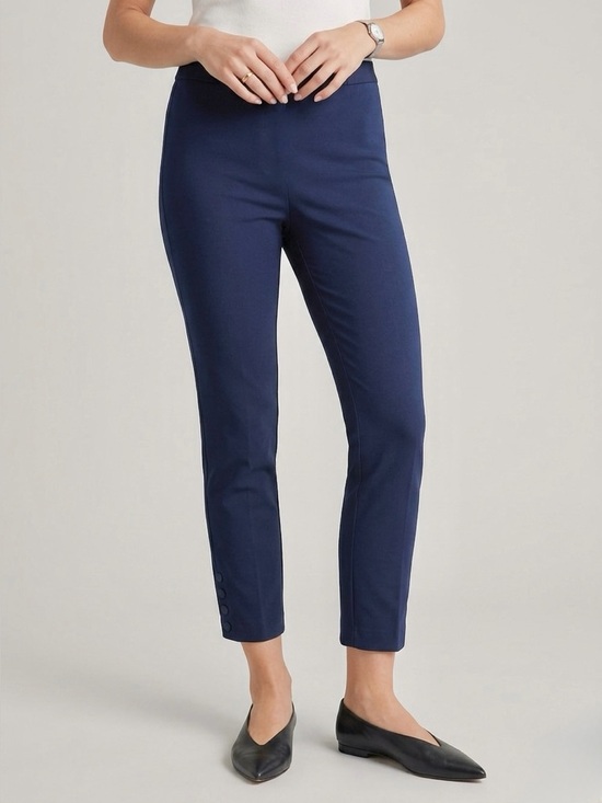Theory Snap Legging In Double Stretch Navy Blue Ankle Pant